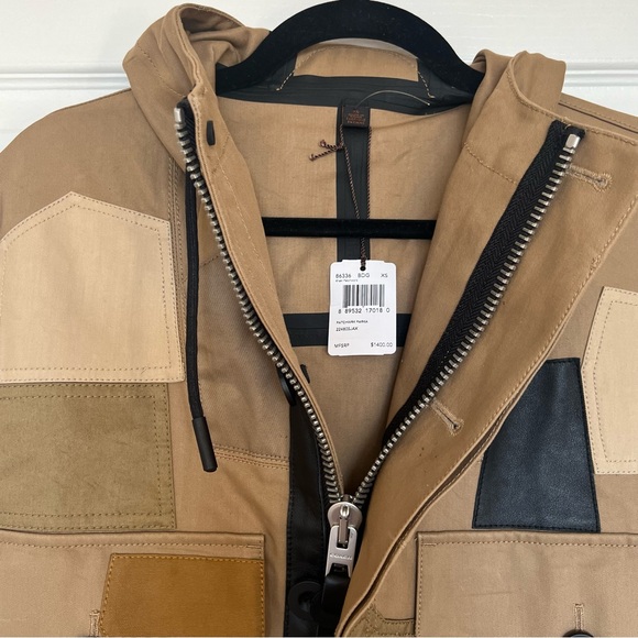 Coach Patchwork Men's Jacket - Tan and Black - Picture 2 of 3